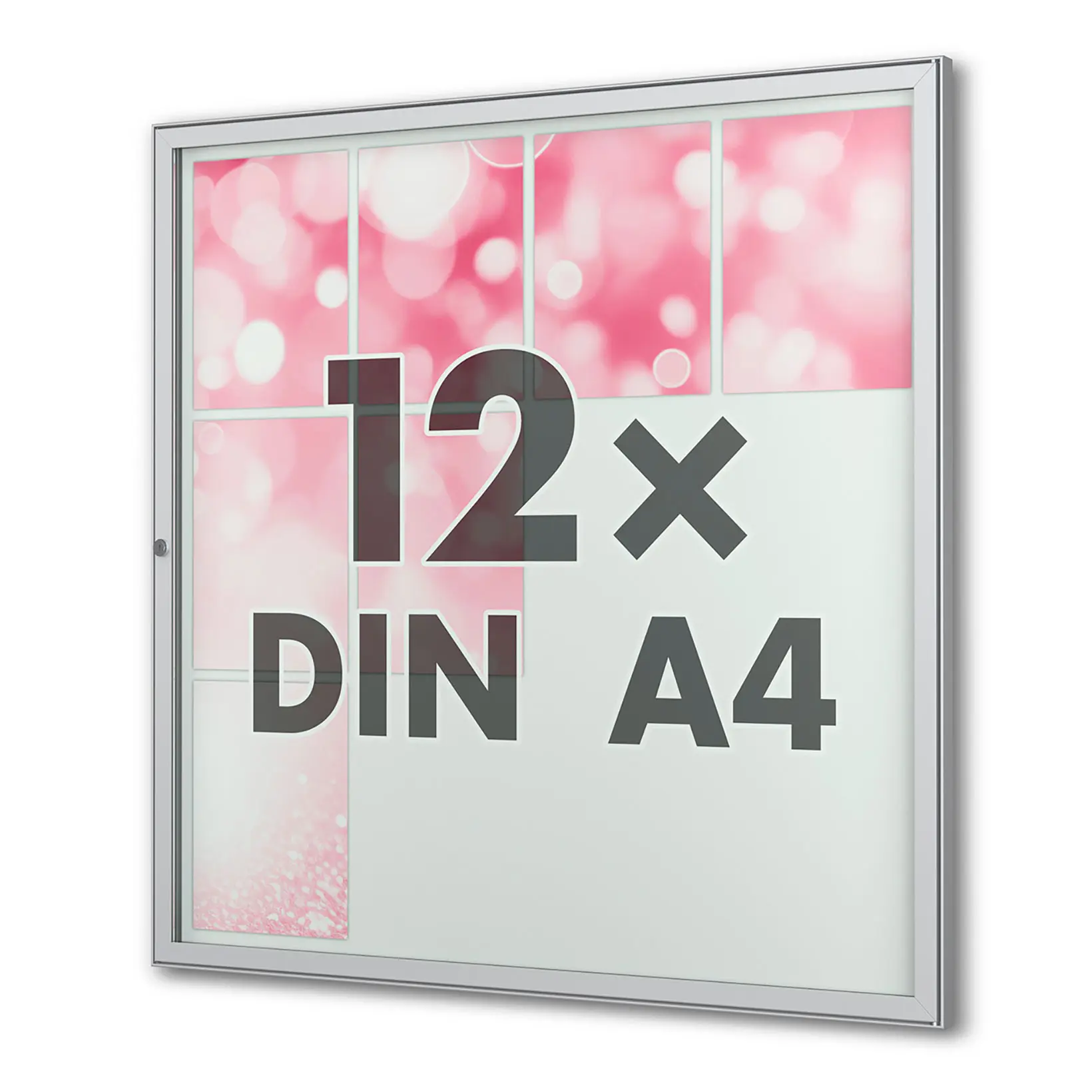 12 x DIN A4 Flachschaukasten Tesus - eckig